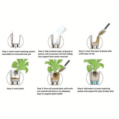 Self-watering Planter Pot | 2-Pack | Plastic | Self-watering | 10 in. | Dark Wood